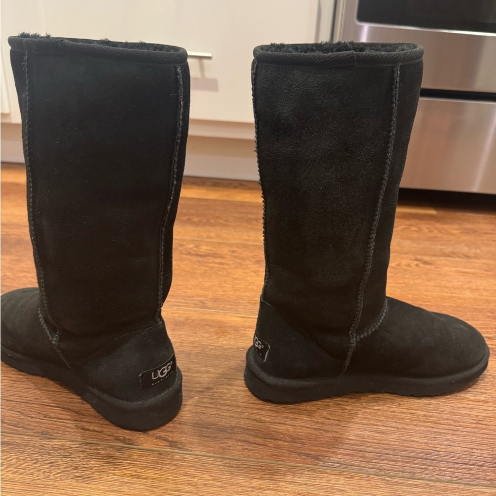 UGG Women's Classic Tall Black Winter Boots - Picture 12 of 15